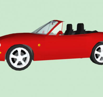 马自达MX5敞篷车SU模型下载_sketchup草图大师SKP模型