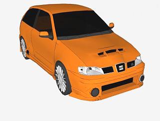 橙色<em>SUV</em>汽车SU模型下载_sketchup草图大师SKP模型