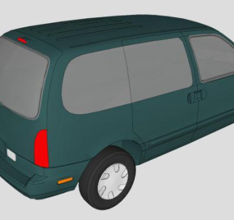 日产贵士1995款汽车SU模型下载_sketchup草图大师SKP模型