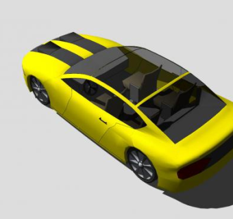 轿跑超级跑车SU模型下载_sketchup草图大师SKP模型