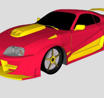 丰田速霸赛车SU模型下载_sketchup草图大师SKP模型