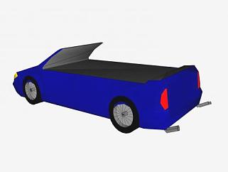 简易折叠式敞篷轿车SU模型下载_sketchup草图大师SKP模型