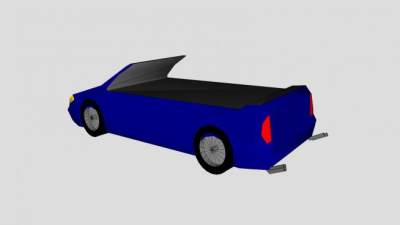 简易折叠式敞篷轿车SU模型下载_sketchup草图大师SKP模型