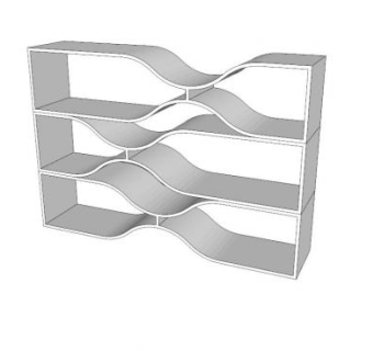 霍沃思钢板书柜SU模型下载_sketchup草图大师SKP模型