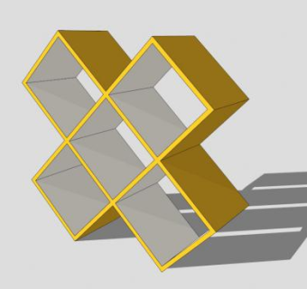 亚历山大书柜书架SU模型下载_sketchup草图大师SKP模型