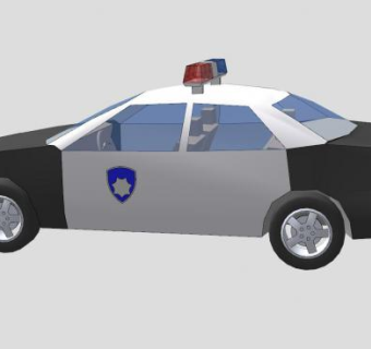 城市警车SU模型下载_sketchup草图大师SKP模型