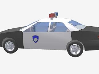 城市警车SU模型下载_sketchup草图大师SKP模型