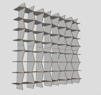 顶层嵌入式书架SU模型下载_sketchup草图大师SKP模型