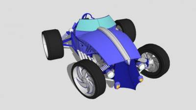 概念炫酷赛车SU模型下载_sketchup草图大师SKP模型