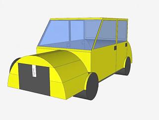 简单的旧汽车SU模型下载_sketchup草图大师SKP模型