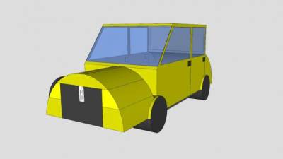 简单的旧汽车SU模型下载_sketchup草图大师SKP模型