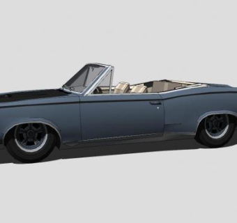 1967庞蒂亚克GTO敞篷车SU模型下载_sketchup草图大师SKP模型