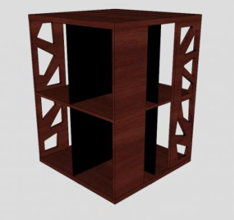 雕刻细节的书架SU模型下载_sketchup草图大师SKP模型