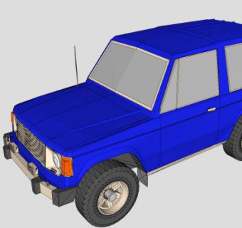 三菱蒙特罗汽车SU模型下载_sketchup草图大师SKP模型