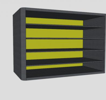 现代黑色大书柜SU模型下载_sketchup草图大师SKP模型