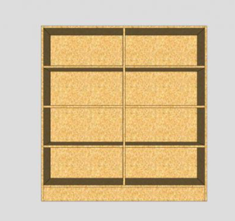 现代隔板书架书柜SU模型下载_sketchup草图大师SKP模型