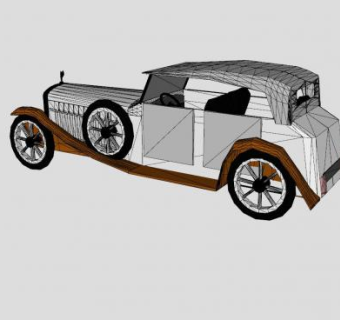 法国豪华老爷车SU模型下载_sketchup草图大师SKP模型