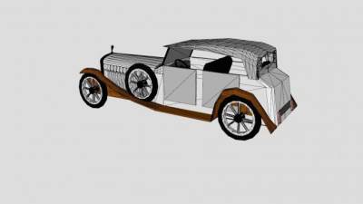 法国豪华老爷车SU模型下载_sketchup草图大师SKP模型