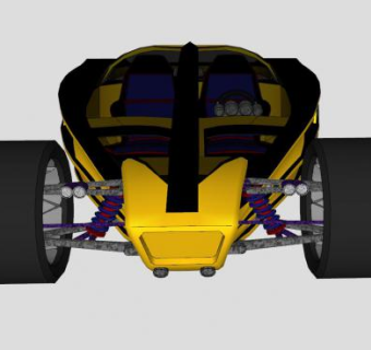 概念车四驱赛车SU模型下载_sketchup草图大师SKP模型