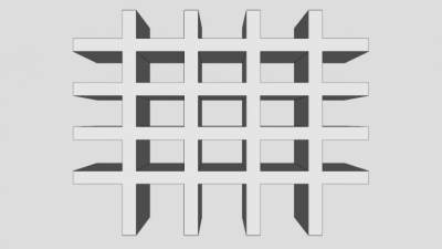 板式家具白色书架SU模型下载_sketchup草图大师SKP模型