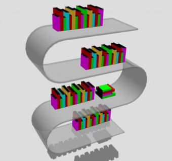 现代S型书柜SU模型下载_sketchup草图大师SKP模型