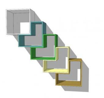 现代倚墙书架SU模型下载_sketchup草图大师SKP模型