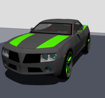 庞蒂克亚火鸟汽车SU模型下载_sketchup草图大师SKP模型