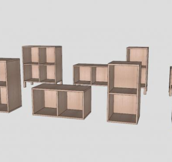 宜家特拉比书柜SU模型下载_sketchup草图大师SKP模型