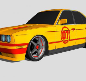 宝马535i汽车SU模型下载_sketchup草图大师SKP模型