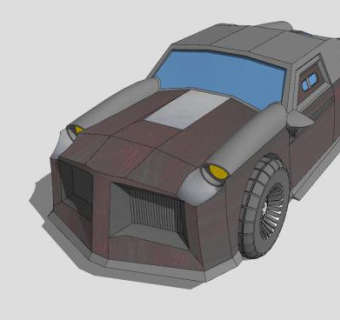 绝命尬车汽车SU模型下载_sketchup草图大师SKP模型