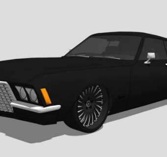 别克未来黑色跑车SU模型下载_sketchup草图大师SKP模型