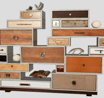 家具隔板书架SU模型下载_sketchup草图大师SKP模型