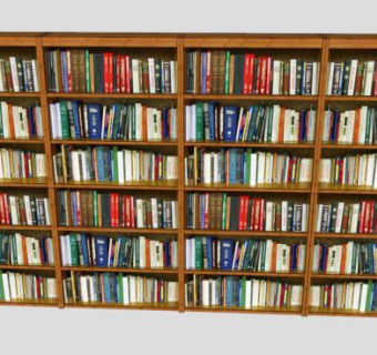 四格隔板式书架SU模型下载_sketchup草图大师SKP模型