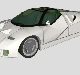 福特GT90汽车SU模型下载_sketchup草图大师SKP模型