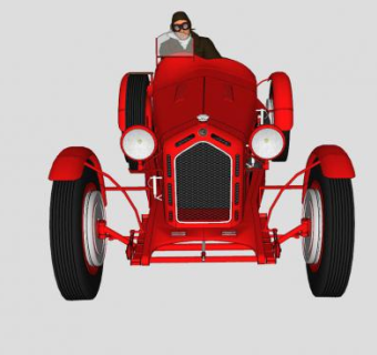 阿尔法罗密欧8C2300汽车SU模型下载_sketchup草图大师SKP模型