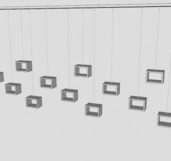 隔板倚墙式书架SU模型下载_sketchup草图大师SKP模型