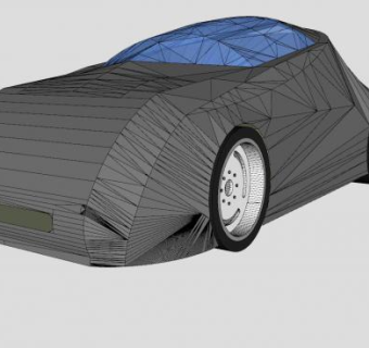概念车运动SU模型下载_sketchup草图大师SKP模型