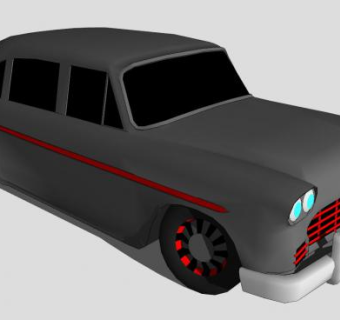 1965肌肉车汽车SU模型下载_sketchup草图大师SKP模型