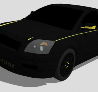 丰田AVE汽车SU模型下载_sketchup草图大师SKP模型