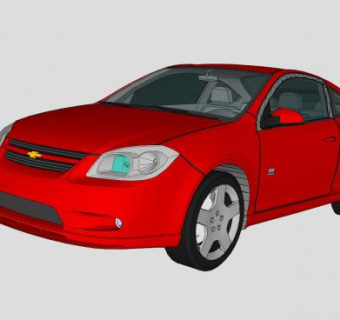 雪佛兰SS红色汽车SU模型下载_sketchup草图大师SKP模型
