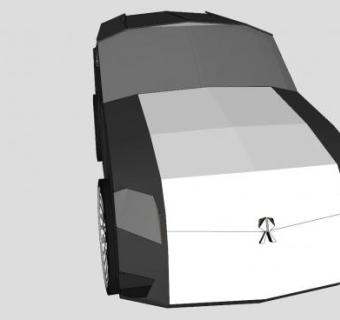 小型旅行车轿车SU模型下载_sketchup草图大师SKP模型