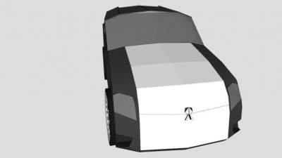 小型旅行车轿车SU模型下载_sketchup草图大师SKP模型