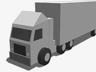 半挂车和拖车SU模型下载_sketchup草图大师SKP模型
