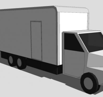 大型卡车输送车SU模型下载_sketchup草图大师SKP模型