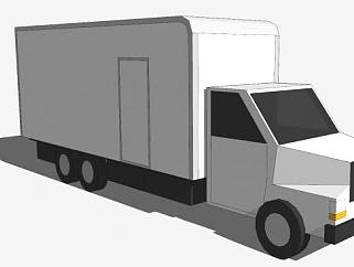 大型卡车输送车SU模型下载_sketchup草图大师SKP模型