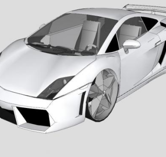 兰博基尼盖拉多LP跑车SU模型下载_sketchup草图大师SKP模型
