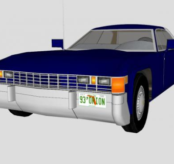 猎户座普蓝色汽车SU模型下载_sketchup草图大师SKP模型