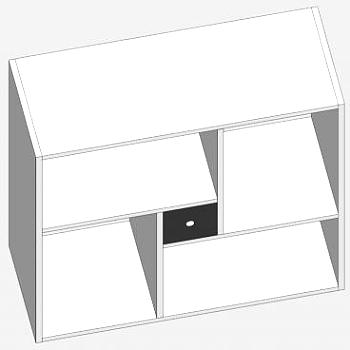 雷奥尔白色书架SU模型下载_sketchup草图大师SKP模型