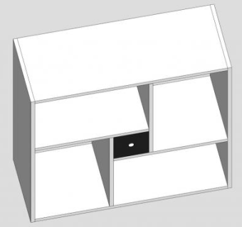 雷奥尔白色书架SU模型下载_sketchup草图大师SKP模型