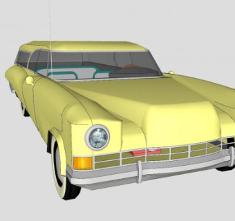 老式旅行车轿车SU模型下载_sketchup草图大师SKP模型